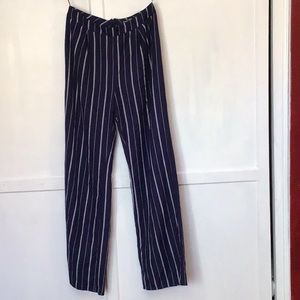 Matching cropped halter top and wide leg pant set